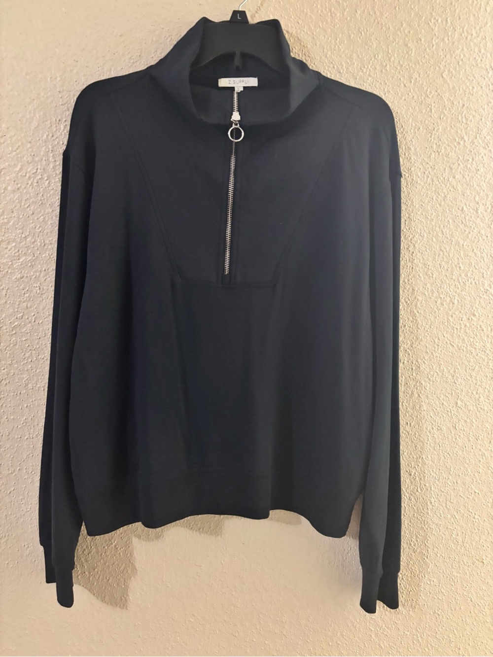 Z Supply Half Zip Fleece Sweatshirt Women's L - Picture 3 of 9